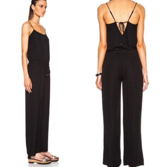 Haute Hippie Pants - Haute Hippie Silk Keyhole Crossback Wide Leg Jumpsuit